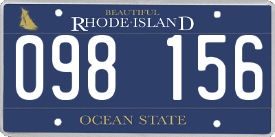 RI license plate 098156