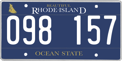 RI license plate 098157
