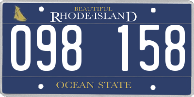 RI license plate 098158