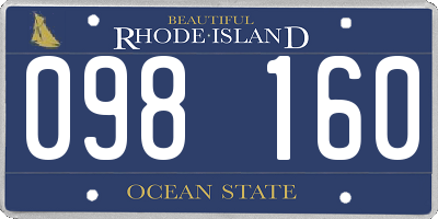 RI license plate 098160