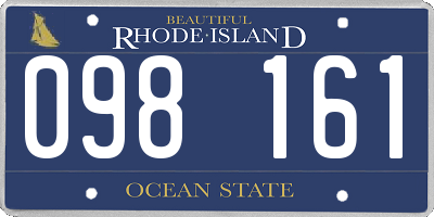 RI license plate 098161