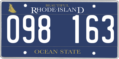 RI license plate 098163