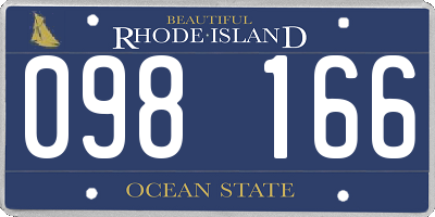 RI license plate 098166