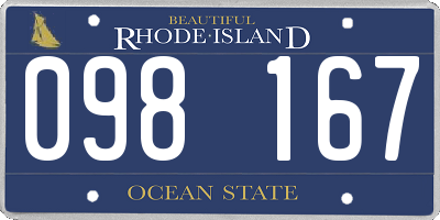 RI license plate 098167