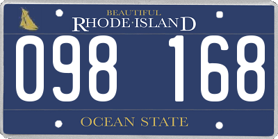 RI license plate 098168