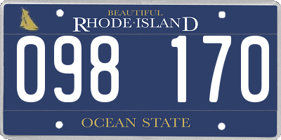 RI license plate 098170