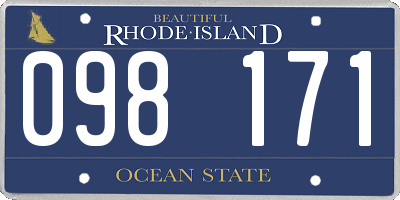 RI license plate 098171