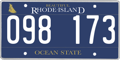 RI license plate 098173