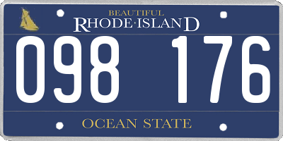 RI license plate 098176