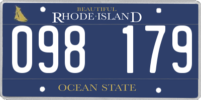 RI license plate 098179