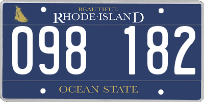 RI license plate 098182