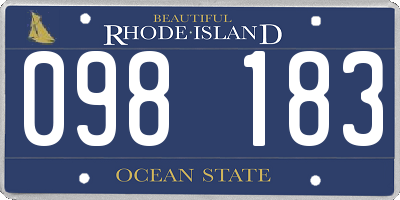 RI license plate 098183