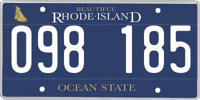 RI license plate 098185