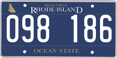 RI license plate 098186