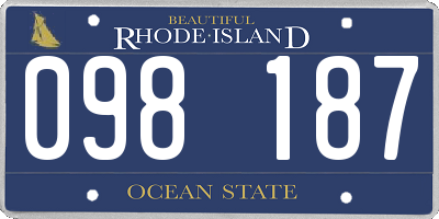 RI license plate 098187
