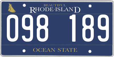RI license plate 098189