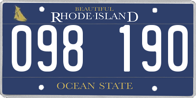 RI license plate 098190