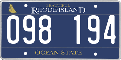 RI license plate 098194