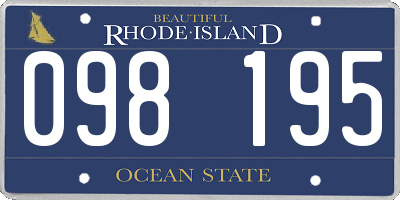 RI license plate 098195