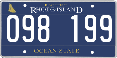 RI license plate 098199