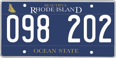 RI license plate 098202