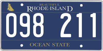 RI license plate 098211