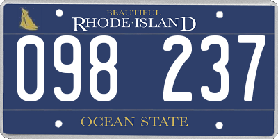 RI license plate 098237
