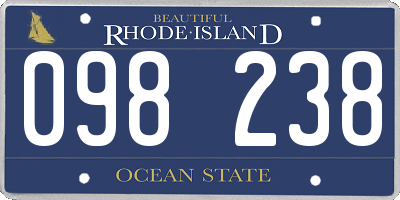 RI license plate 098238