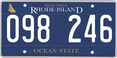 RI license plate 098246