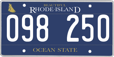 RI license plate 098250