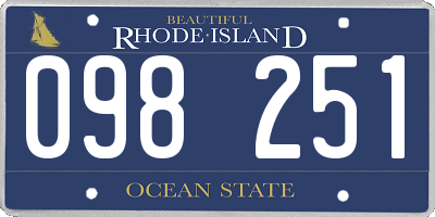 RI license plate 098251