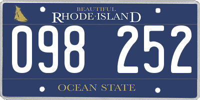 RI license plate 098252