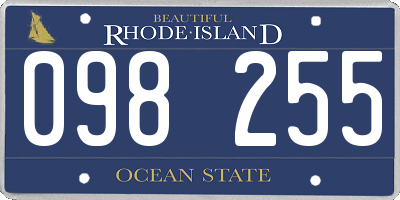 RI license plate 098255