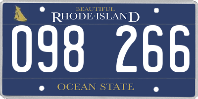 RI license plate 098266