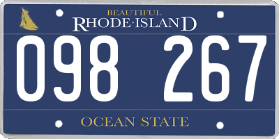 RI license plate 098267