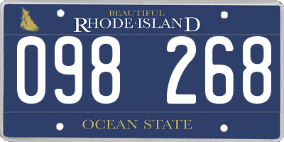 RI license plate 098268