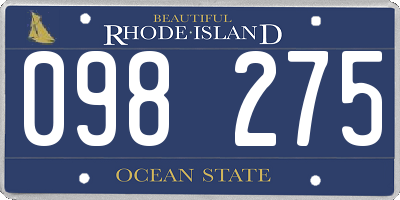 RI license plate 098275