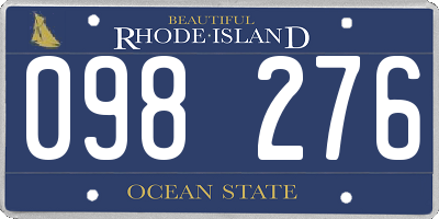 RI license plate 098276