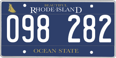 RI license plate 098282