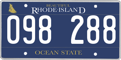 RI license plate 098288