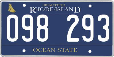 RI license plate 098293