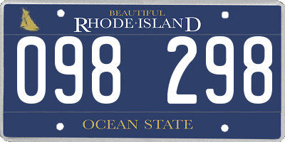 RI license plate 098298