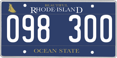 RI license plate 098300