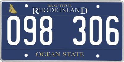 RI license plate 098306