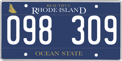 RI license plate 098309
