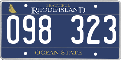 RI license plate 098323