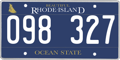 RI license plate 098327