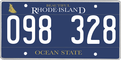 RI license plate 098328