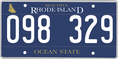 RI license plate 098329