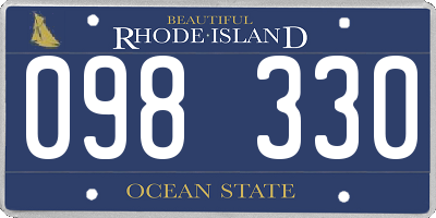 RI license plate 098330